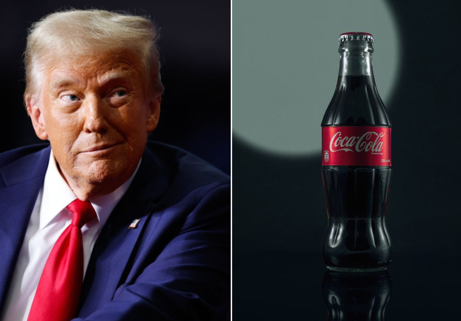 Nova Coca-Cola com “receita de Trump” chega ao mercado americano